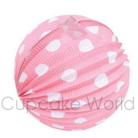 ROBERT GORDON FESTIVE PAPER LANTERNS SWEET PINK POLKA DOTS 6PCS ROBERT GORDON FESTIVE PAPER LANTERNS SWEET PINK POLKA DOTS 6PCS